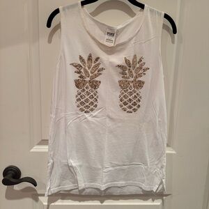 PINK Victoria's Secret White Tank Top